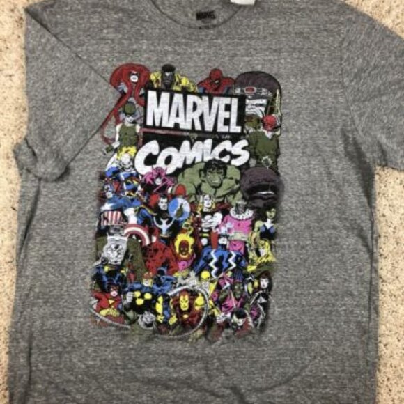 Marvel Comics Avengers Hulk Spider-Man Thor Iron Man et al. Mens T Shirt NEW - Picture 1 of 4